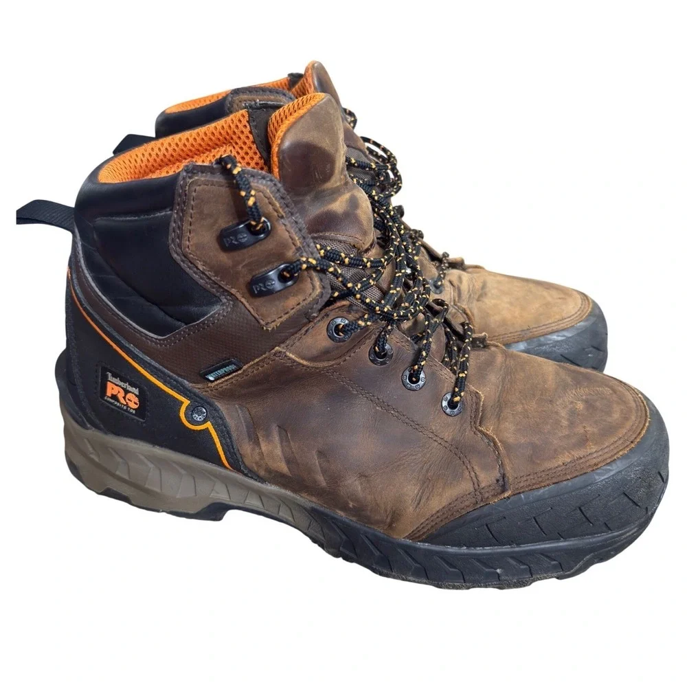 Timberland PRO Reaxion Composite Toe Waterproof Work Boots Brown Mens 12 M A225Q